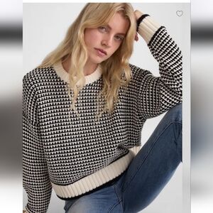 NWT Madewell 100% Cotton Textured-Stitch Sweater